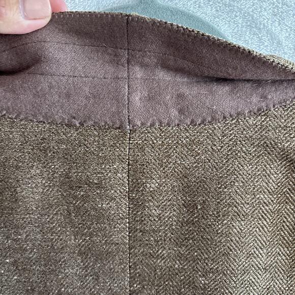 Hickey Freeman Boardroom Blazer Sport Coat 46R Brown Wool Silk Linen Jacket - Picture 9 of 16